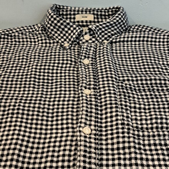 J. Crew Men's Small Slim Fit Double-Weave Plaid Button Down Shirt Style AI327 - Picture 7 of 15